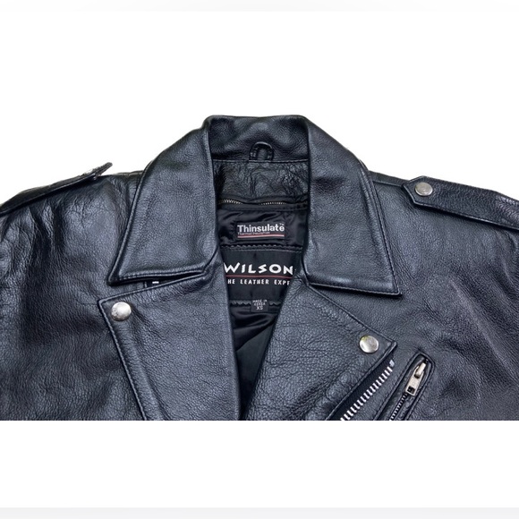 WILSON ❤️❤️ BIKERS LEATHER JACKET - Picture 8 of 14